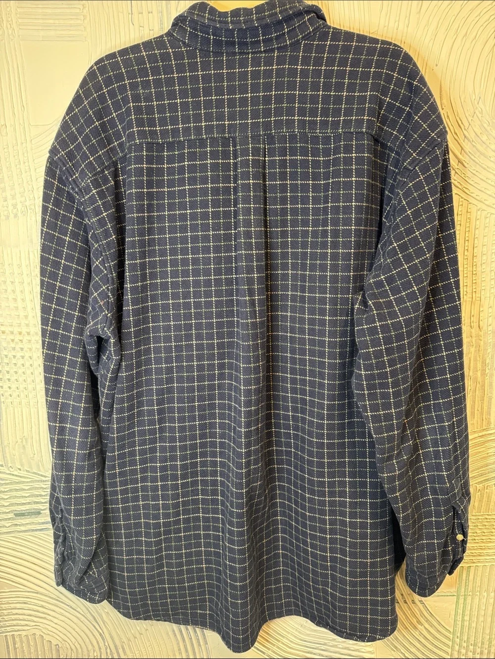 J. Crew Navy Windowpane Button-Down Shirt N0468